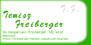 temisz freiberger business card